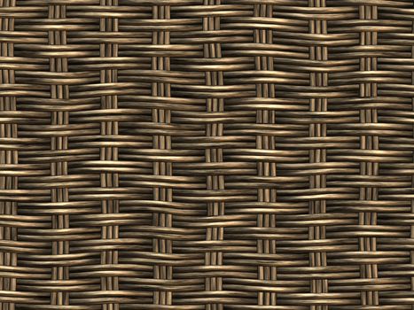 Basket Woven Seamless Background Hyper-Realistic Illustration (close-up detail)