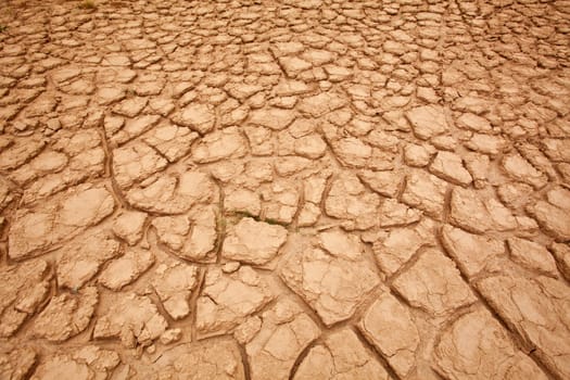 Dry cracked earth background, clay desert texture