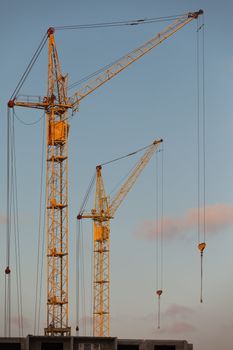 Tower crane building city structure construction