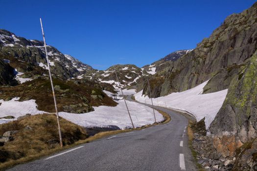 Mountain scenic road Ryfylke in Norway