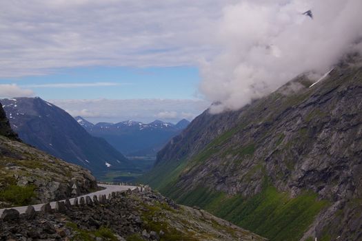 Top of the famous norwegian Trollstigen Pass