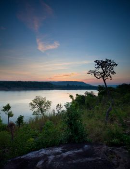 Scenic view Mekong river in Thailand