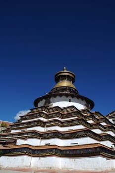 Famous grand pagoda at Gyangze lamasery,Tibet