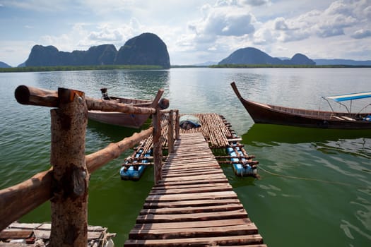 Port on the sea in Southern of Thailand