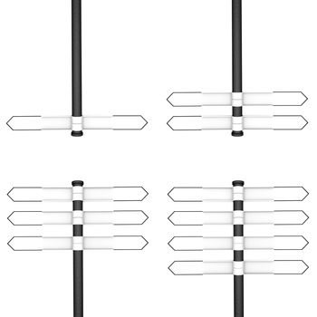 Directional posts with two, four, six and eight blank pointers respectively