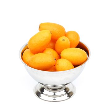 kumquat close up isolated on white