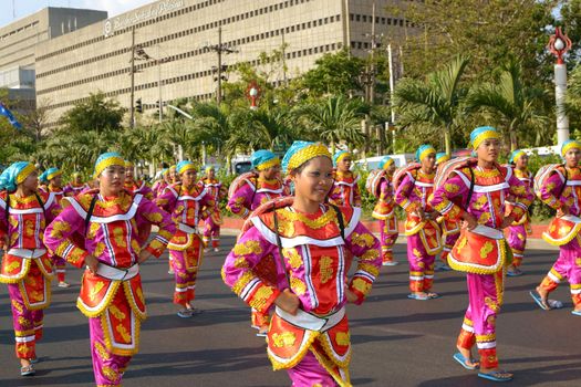 MANILA, PHILIPPINES - APR. 14: street dancers perform during Aliwan Fiesta, which is the biggest annual national festival competition on April 14, 2012 in Manila Philippines.