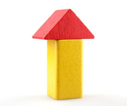 Wooden building blocks.