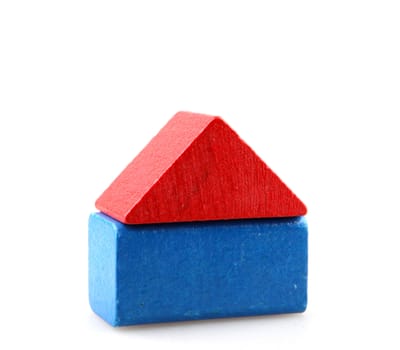 Wooden building blocks.