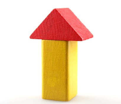 Wooden building blocks.