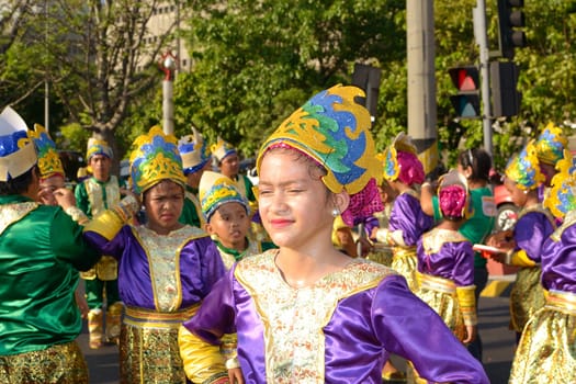 MANILA, PHILIPPINES - APR. 14: Street dancer awaiting their turn during Aliwan Fiesta, which is the biggest annual national festival competition on April 14, 2012 in Manila Philippines.