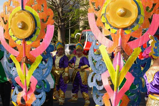 MANILA, PHILIPPINES - APR. 14: Street dancer awaiting their turn during Aliwan Fiesta, which is the biggest annual national festival competition on April 14, 2012 in Manila Philippines.