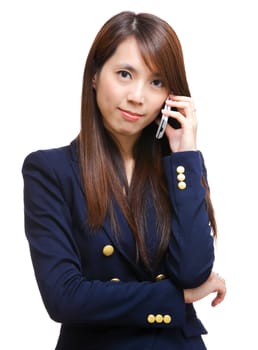 asian woman on phone call