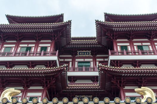 Roofline of the Buddha Tooth Relic Temple, Singapore