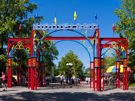 Entrance to Kiddieland at Kennywood Park, Pittsburgh Pa, USA. Taken 7/5/2011