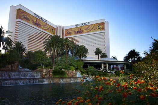 LAS VEGAS, NEVADA / USA – SEPTEMBER 26, 2011: The Mirage Hotel and Casino on September 26, 2011. Opened in 1989, the Mirage has obtained a AAA Four Diamond Award.