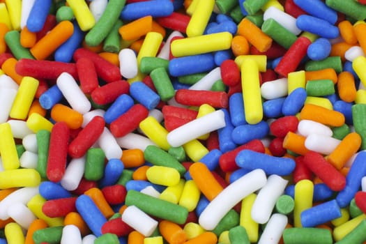 Close up of colorful candy sugar sprinkles
