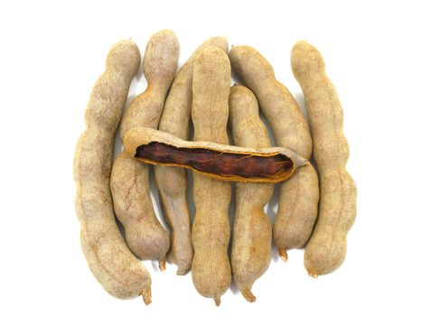 Sweet tamarind on white background