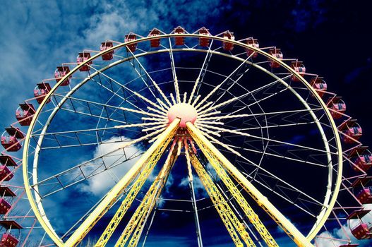 The largest Ferris wheel in Ukraine. Odessa, Shevchenko Park.