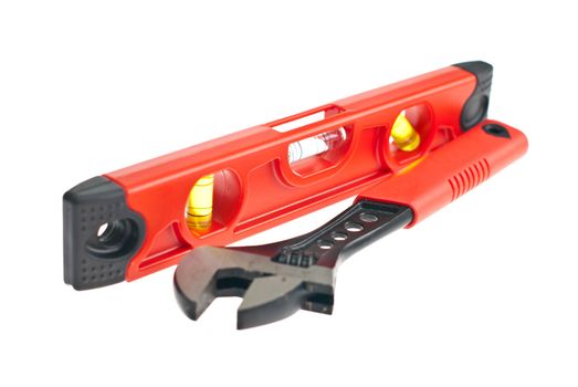 tools for building shot on a white background