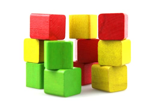 Wooden building blocks