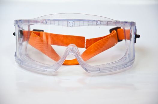 protectin eyeglass on white background