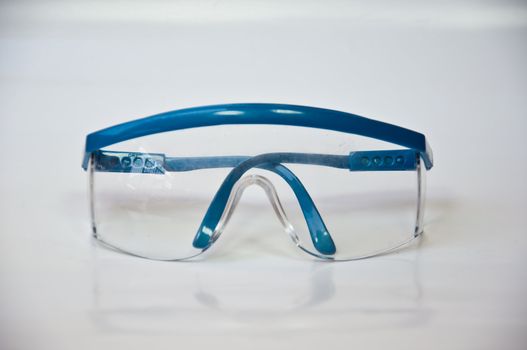 protection eyeglass on white background