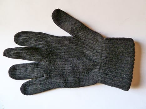 black glove on a white background