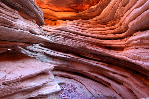 Anniversary Narrows are a slot canyon of the Lovell Wash in southern Nevada.