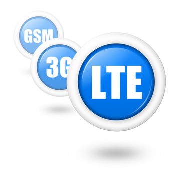 LTE 3G and GSM symbol representing telecommunication progress concept illustration