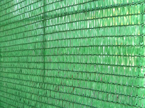 section of a bright green plastic screen