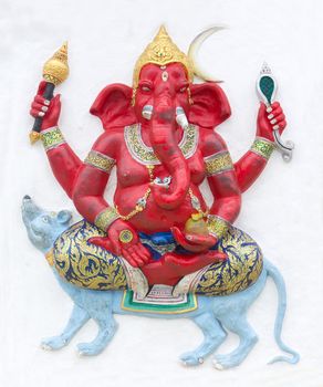 Hindu ganesha God Named Maha Ganapati at temple in thailand