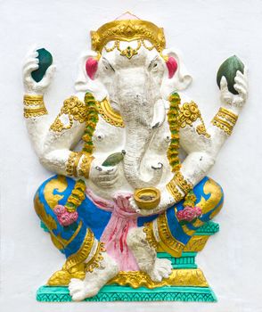 Hindu ganesha God Named Maha Ganapati at temple in thailand