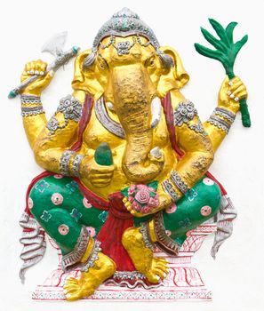 Hindu ganesha God Named Maha Ganapati at temple in thailand