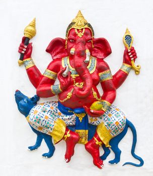 Hindu ganesha God Named Maha Ganapati at temple in thailand