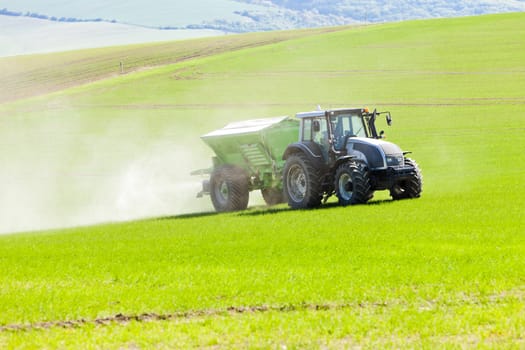 tractor on field, Czech Republic