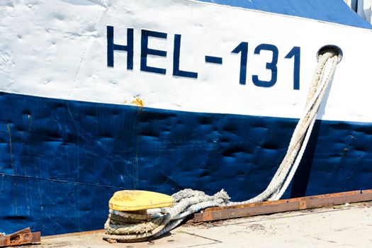 detail of ship, Hel, Pomerania, Poland