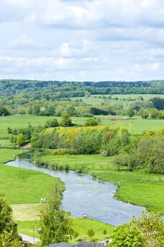 spring landscape of Walloon, Belgium