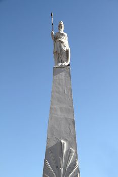 The landmark called "Piramide de Mayo" on the Plaza de Mayo in Buenos Aires, Argentina.