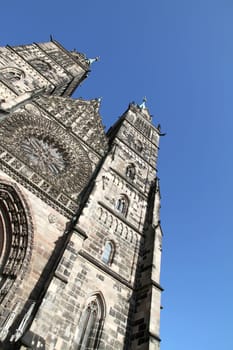 The Cathedral of Saint Lorenz in Nuremberg, Germany.