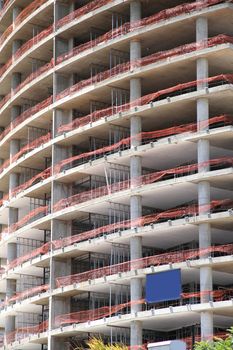 A construction site of modern Architecture in Buenos Aires, Argentina, South america.