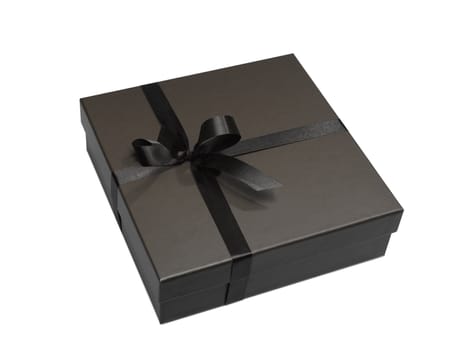 Luxurious gift box on white background