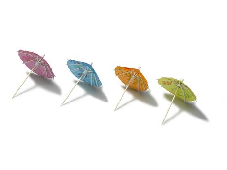 Cocktail umbrella (clipping path) on white background
