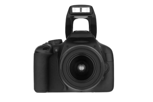 Digital Single Lens Reflex (clipping path) on white background