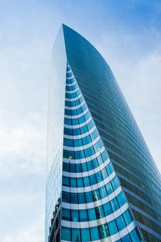 Modern skyscrapers in the business center of to la Défense, Paris