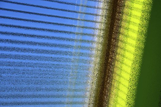 abstract background of window blinds blue green color tuned