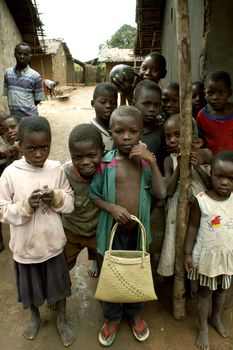 Maputo, Mozambique, April 28,2004: a group of children on the streets of Maputo.