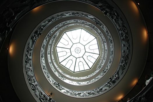 Spiral staircase in the Vatican museums, Italy