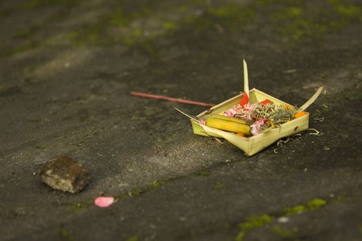 Offering to the dead in Bali, Indonesia