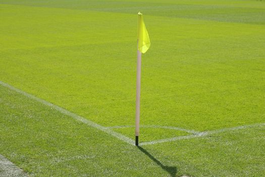 to make a corner kick at a football field